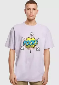 Футболка с принтом POOF COMIC HEAVY OVERSIZED Merchcode, цвет lilac
