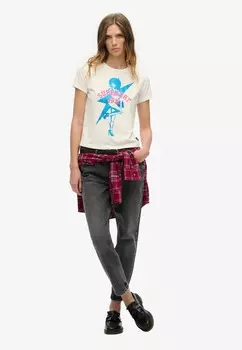 Футболка с принтом POP ARCHIVE SUPER Superdry, белый