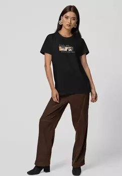 Футболка с принтом POP CREATURE ACTUALLY Henry Tiger, черный