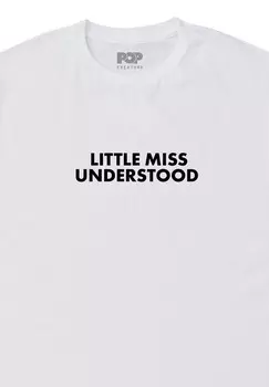 Футболка с принтом POP CREATURES MISUNDERSTOOD Henry Tiger, белый