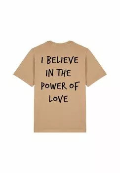 Футболка с принтом POWER OF LOVE BACK HEAVYWEIGHT Mira Paris, бежевый