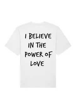 Футболка с принтом POWER OF LOVE BACK HEAVYWEIGHT Mira Paris, белый