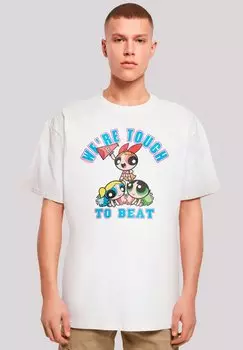 Футболка с принтом POWERPUFF GIRLS TOUGH TO BEAT F4NT4STIC, белый
