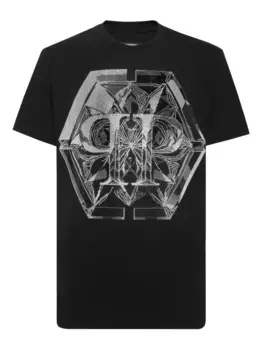 Футболка с принтом PP Hexagon Philipp Plein, черный
