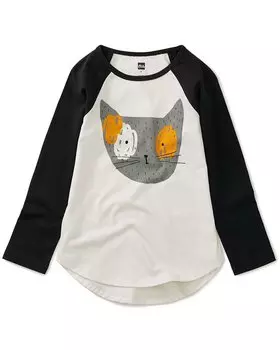 Футболка с принтом «Пятнистая кошка» из коллекции Tea Tea Collection, белый