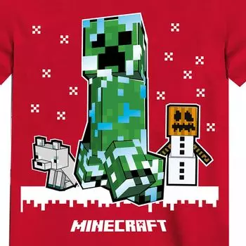 Футболка с принтом «Праздничная тема Minecraft» для мальчиков 8–20 лет Licensed Character