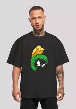 Футболка с принтом Premium Marvin The Martian Face Ultra Heavy Oversize F4NT4STIC, черный