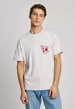 Футболка с принтом PRESTH Pepe Jeans, светло-серый