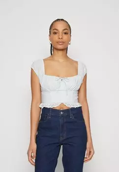 Футболка с принтом PRETTY MIX CORSET Hollister Co., цвет skywriting