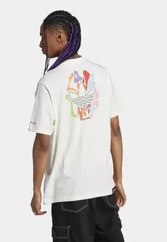 Футболка с принтом PRIDE RM adidas Originals, кремовый белый