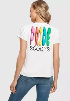 Футболка с принтом PRIDE SCOOPS Merchcode, белый