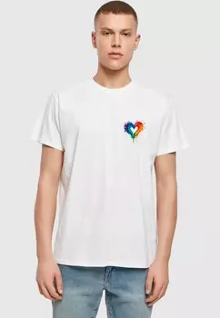 Футболка с принтом PRIDE SPLASH Merchcode, белый