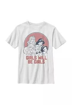 Футболка с принтом Princess Girl Vibes Disney, белый