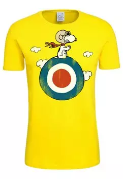 Футболка с принтом PRINT PEANUTS SNOOPY LOGOSHIRT, цвет gelb