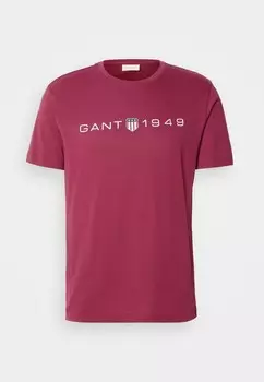 Футболка с принтом PRINTED GRAPHIC GANT, бордовый