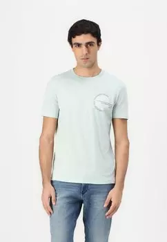 Футболка с принтом PRINTED TOM TAILOR DENIM, зеленый