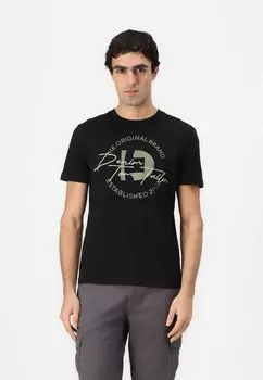 Футболка с принтом PRINTED TOM TAILOR DENIM, черный