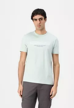 Футболка с принтом PRINTED TOM TAILOR DENIM, зеленый