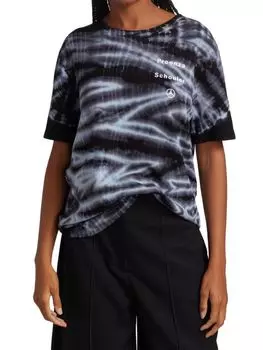 Футболка с Принтом Proenza Schouler X Mercedes-Benz Eco из хлопка, синий