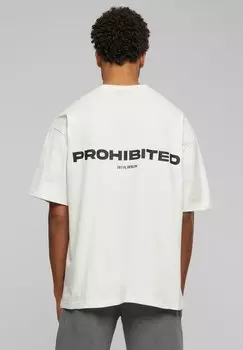 Футболка с принтом PROHIBITED, цвет off white