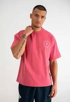 Футболка с принтом PROHIBITED, красный