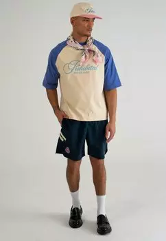 Футболка с принтом PROHIBITED, синий