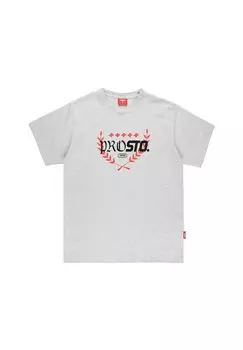 Футболка с принтом PROSTO, серый