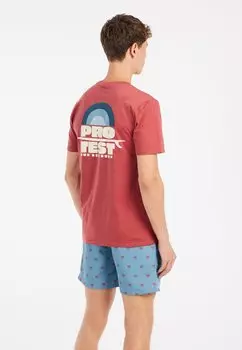 Футболка с принтом Protest, красный