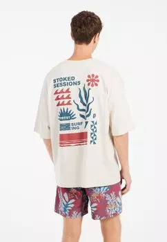 Футболка с принтом Protest, кремовый