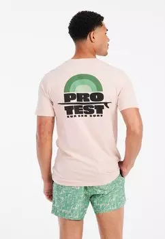 Футболка с принтом Protest, розовый