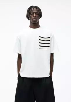 Футболка с принтом PULL&BEAR, белый