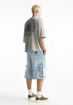 Футболка с принтом PULL&BEAR, серый