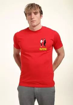 Футболка с принтом PULP FICTION VINCE MIA Henry Tiger, красный
