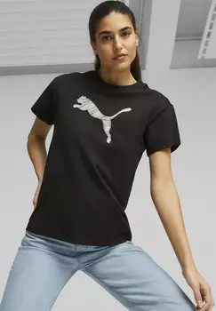 Футболка с принтом Puma, черный