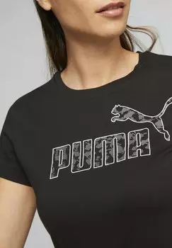 Футболка с принтом Puma, черный