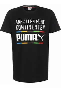 Футболка с принтом Puma, черный