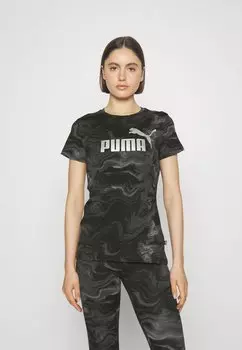 Футболка с принтом Puma, черный