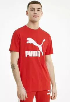 Футболка с принтом Puma, красный с высоким риском