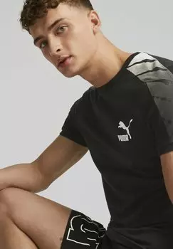 футболка с принтом PUMA T7 SPORT T-SHIRT Puma, черный
