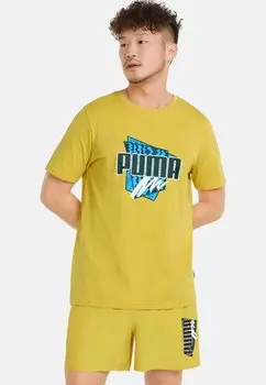 Футболка с принтом Puma, желтый