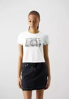 Футболка с принтом PUNK BABY TEE Hollister Co., цвет cloud dancer