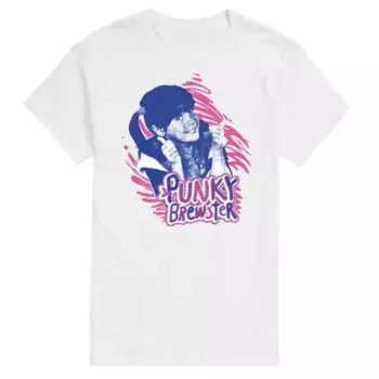 Футболка с принтом Punky Brewster и большим пальцем вверх для крупных размеров Licensed Character, белый