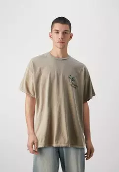 Футболка с принтом PUNTA LEMON TEE UNISEX BDG Urban Outfitters, цвет camel