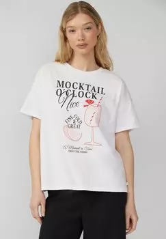 Футболка с принтом QS, белый