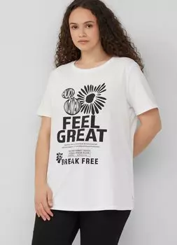 Футболка с принтом QS, белый