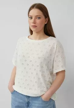 Футболка с принтом QS, белый