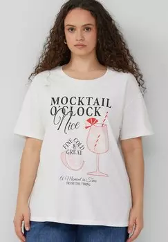 Футболка с принтом QS, белый