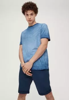 Футболка с принтом QS by s.Oliver, темно-синий