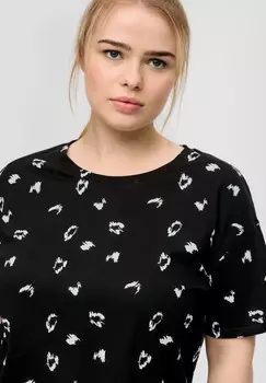 Футболка с принтом QS, черный