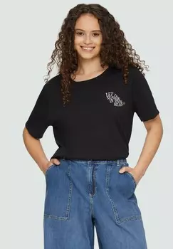 Футболка с принтом QS, черный